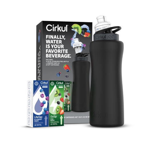 32oz. Matte Black Stainless Steel Bottle Starter Kit U5
